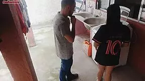 Brazilian Housewife Pays Washing Machine Technician with Her Big Ass While Husband Is Away