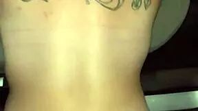 real redhead hooker gets fucked bareback in the car outdoor, doggystyle public cum in pussy big ass