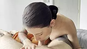 Teen gets blowjob from coworker and swallows cum