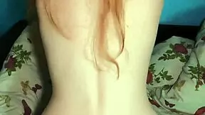 young babe whispers, 'feel my wet shaved pussy?' as she gets multiple orgasms in doggystyle