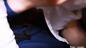 slutty secretary seduces boss on business trip