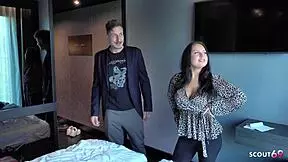 Big butt curvy dirty German girl Maria Gail has no condom sex at date in hotel with big dick, tits pierced nipples, facial choking cum in mouth, ass ball licking