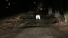 Autumn's Bold Naked Walk In Public, Exposing Her Tits And Ass