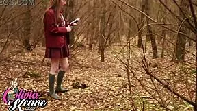 Student Slips Outside for a Naughty Piss with Her Shewee