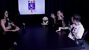 Elisa Sanchez prefers dick that makes her cum, records pussy sucking tips with Bia Hot on sheer red podcast