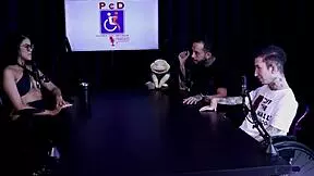 Elisa Sanchez prefers dick that makes her cum, records pussy sucking tips with Bia Hot on sheer red podcast