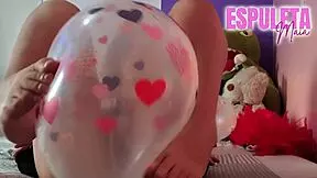 Girlfriend says, Playing with balloons and my pussy feels amazing.