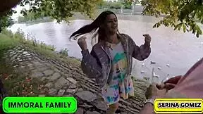 I pound petite serina gomez's pussy double in prague