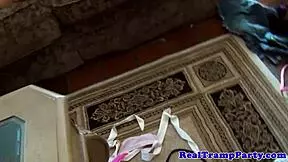 Wow! Real party teens in hardcore threeway!