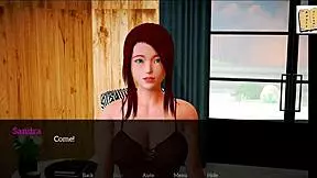 Oh wow, in my new family, the redhead teen and brunette milf explore homemade games together!