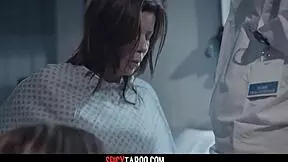 Busty milf and teen fucked by doctor in hospital threesome