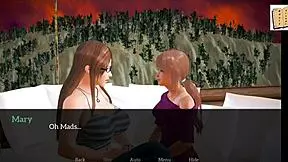 Oh wow, in my new family, the redhead teen and brunette milf explore homemade games together!