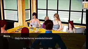 Oh wow, in my new family, the redhead teen and brunette milf explore homemade games together!