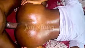 petite ebony girl with creamy pussy gets fingered and fucked at the same time in pov. Clothes ripped during intense session.