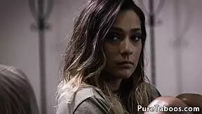 Glam Babe Seduces Stepdad Into Doggy Cumshot Fantasy