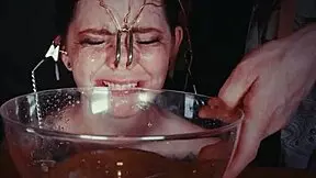 Emo whore tied and pissed on