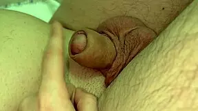 Tiny uncut cock fills mouth with hot cum.
