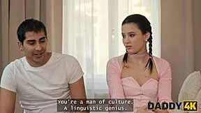 Hey, wanna know how Daddy taught me French-style banging on the sofa?