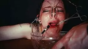 Emo whore tied and pissed on