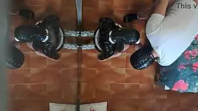 Milf in sexy lingerie gets rough deepthroat and doggy style.