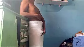 horny maid skips panties at work, gets her shaved pussy fucked hard in reality