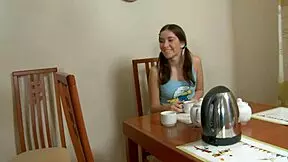 Fucking that brunette teen hard