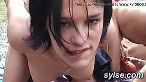 French milfs and teen 18+ tease voyeurs with anal and handjobs by the roadside 😏