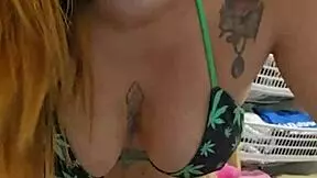 Young Lady Flashes Tits While Dancing