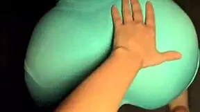 Amateur with big tits and tattoos enjoys fake cum on her tongue and ass