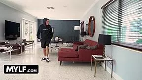 lucky stepson catches kinky stepmom with butt plug and fills her with hot jizz