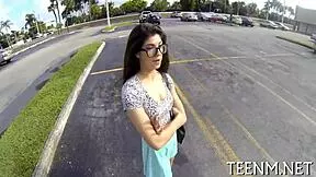 ava taylor gets used on the street by titan for money