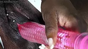 mature ebony milf solos in amateur video, virgin no more.