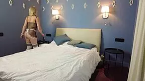 Beautiful Blonde Teen Hottie Masturbates Solo with Dildo in Homemade Video