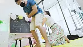 Tuition teacher teaches her lessons