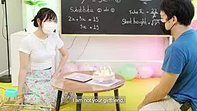 Tuition teacher teaches her lessons