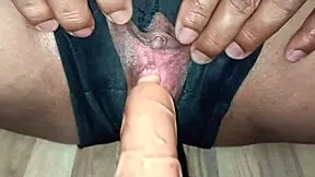 She begged to fuck with panties on. I came twice in her tight pussy!