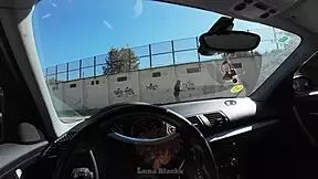 Horny brunette luna black fucks the taxi driver roughly with her big ass to pay for the ride