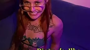 Tattooed Nerd Sucking And Teasing Before Getting Fucked To Orgasm