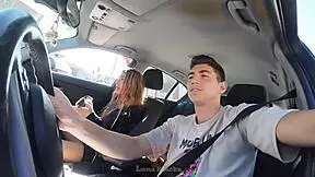 Horny brunette luna black fucks the taxi driver roughly with her big ass to pay for the ride