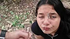 Young Latina Babysitter Loves Getting Facials On Her Beautiful Face.