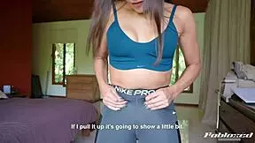 Horny Beauty Masturbating In Yoga Pants And Dirty Talking!