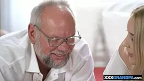 Teen Blonde Plays Strip Poker with Grandpa Leading to Wild Sex