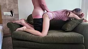 Step Daddy Rubs Tight Pussy Then Fucks