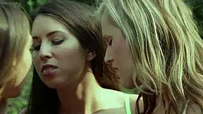 sabrina star, sara luvv, and serena blair in a sexy lezzie threesome on a blanket, kissing and fingering