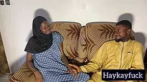 horny hijab teen rides on my big cock