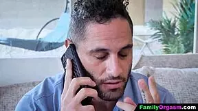 familyorgasm - bisexual teens get dared into foreplay, caught by stepdad