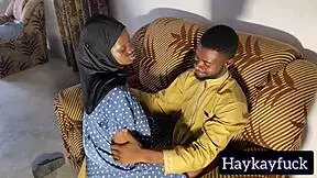 horny hijab teen rides on my big cock