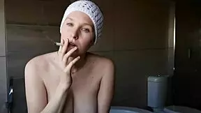 i love watching this cute brunette smoke