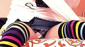 Overwhelmed by Desire, Petite Japanese Step-Sister Gives First Blowjob After Masturbation.