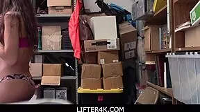 I CAUGHT the teen SHOPLIFTER and PUT MY DICK in her mouth - Lily Adams